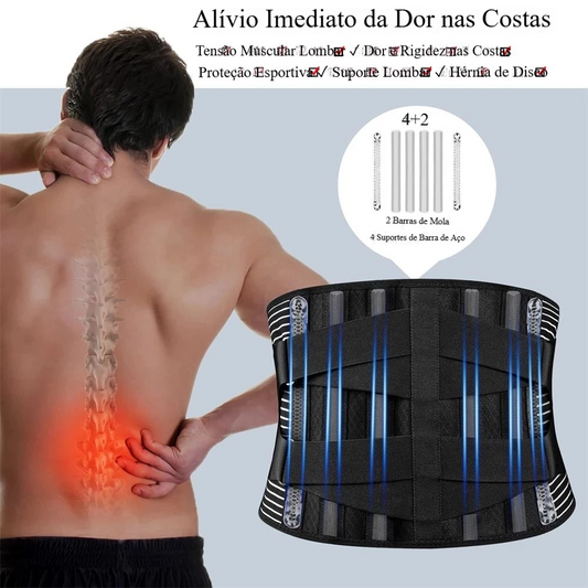 Cinto Ajustável de Suporte Lombar para as Costas. 